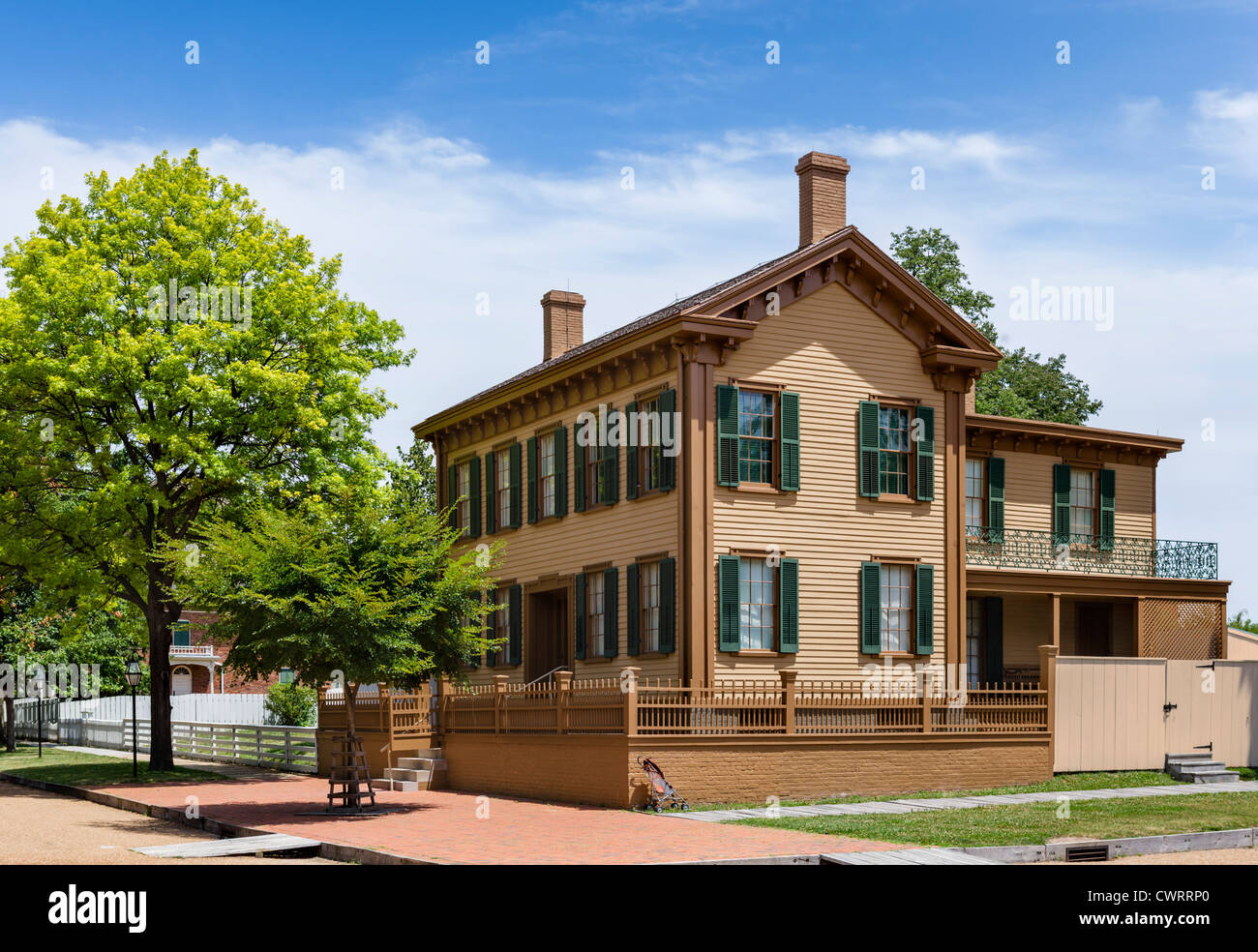 L'historique de la maison d'Abraham Lincoln dans le Lincoln Home National Historic Site, Springfield, Illinois, États-Unis Banque D'Images