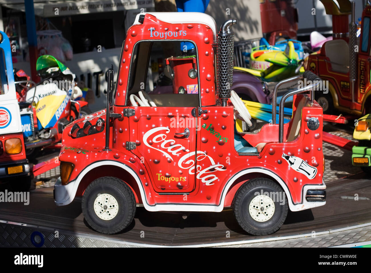 Parc d'ride camion Coca cola Banque D'Images