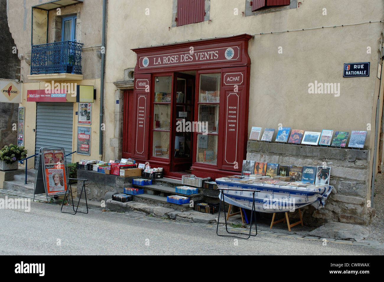 Librairie La Rose des vents Banque D'Images