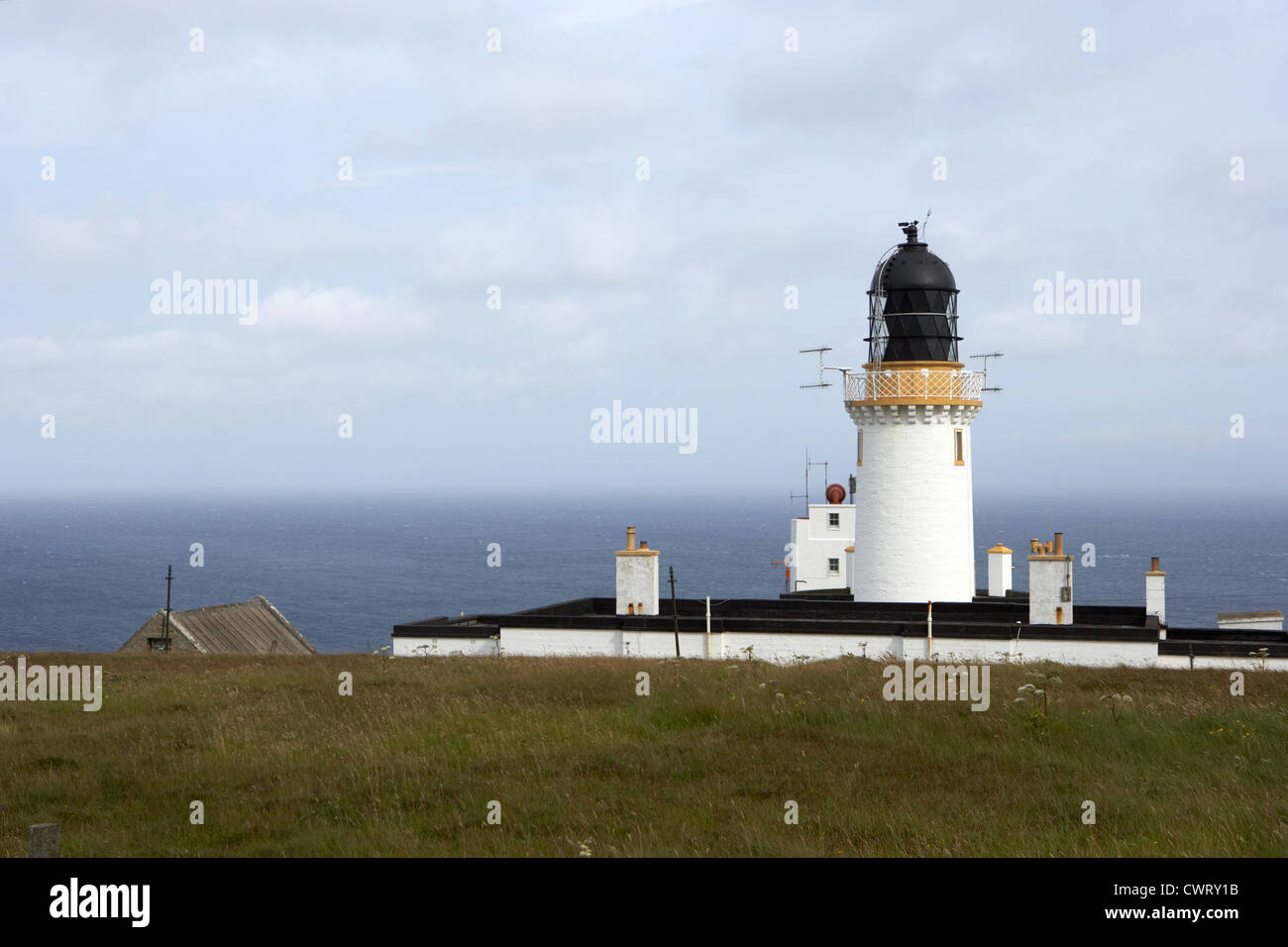 Le phare de dunnet head point le plus au nord de la Grande-Bretagne ecosse uk Banque D'Images