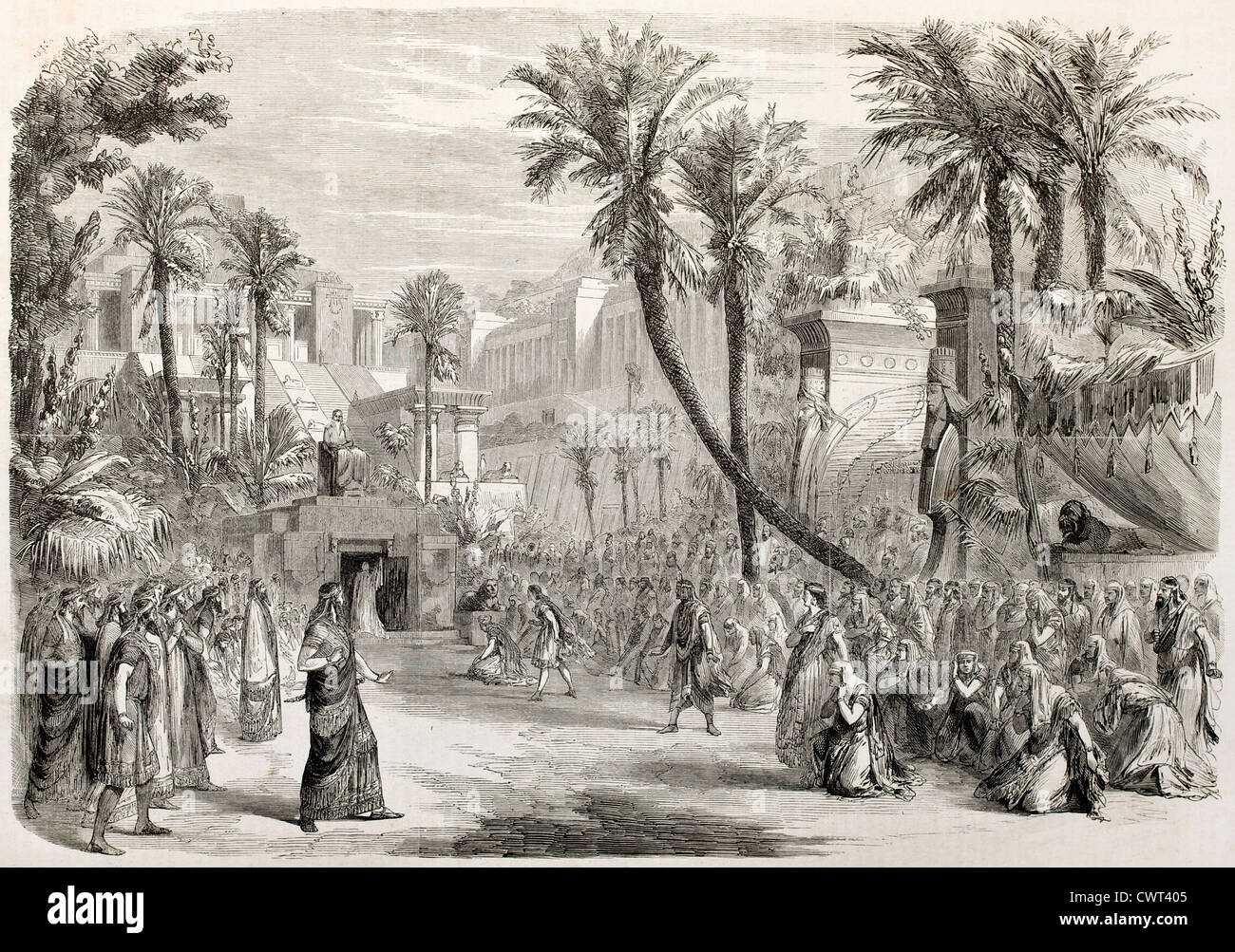 Semiramis : Rossini Opera représentation théâtrale Banque D'Images