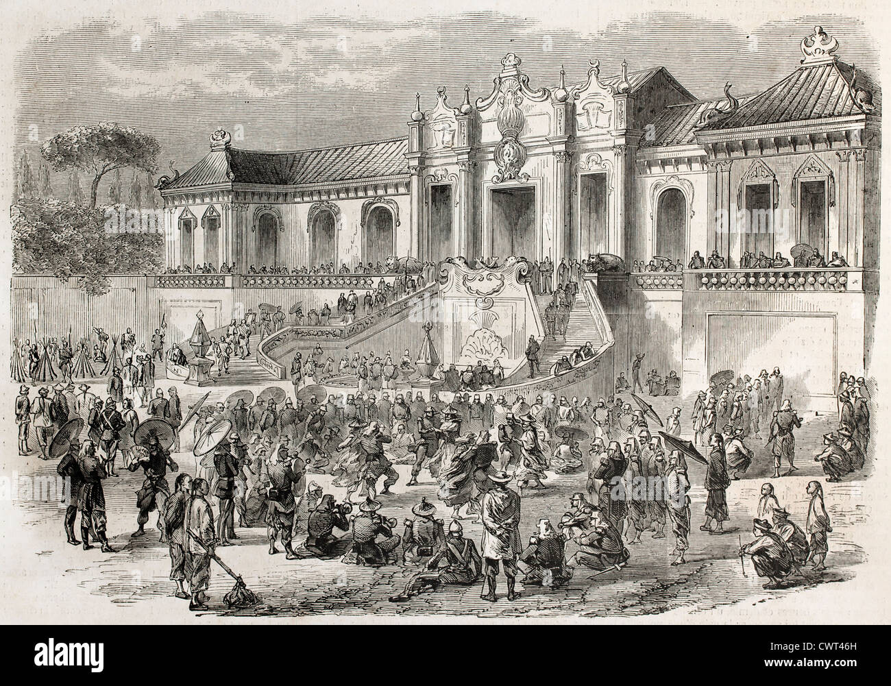 Yuan-Ming-Yuan palace de l'occupation par les troupes françaises Banque D'Images
