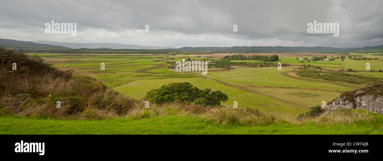 Kilmartin Glen vue panoramique de la colline de Dunadd Fort 9 miles de Lochgilphead, Argyll et Bute. L'Écosse. 8335 SCO Banque D'Images