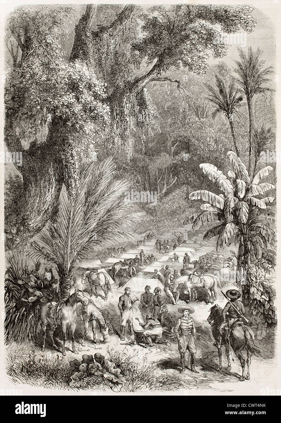 L'intervention française au Mexique Banque D'Images