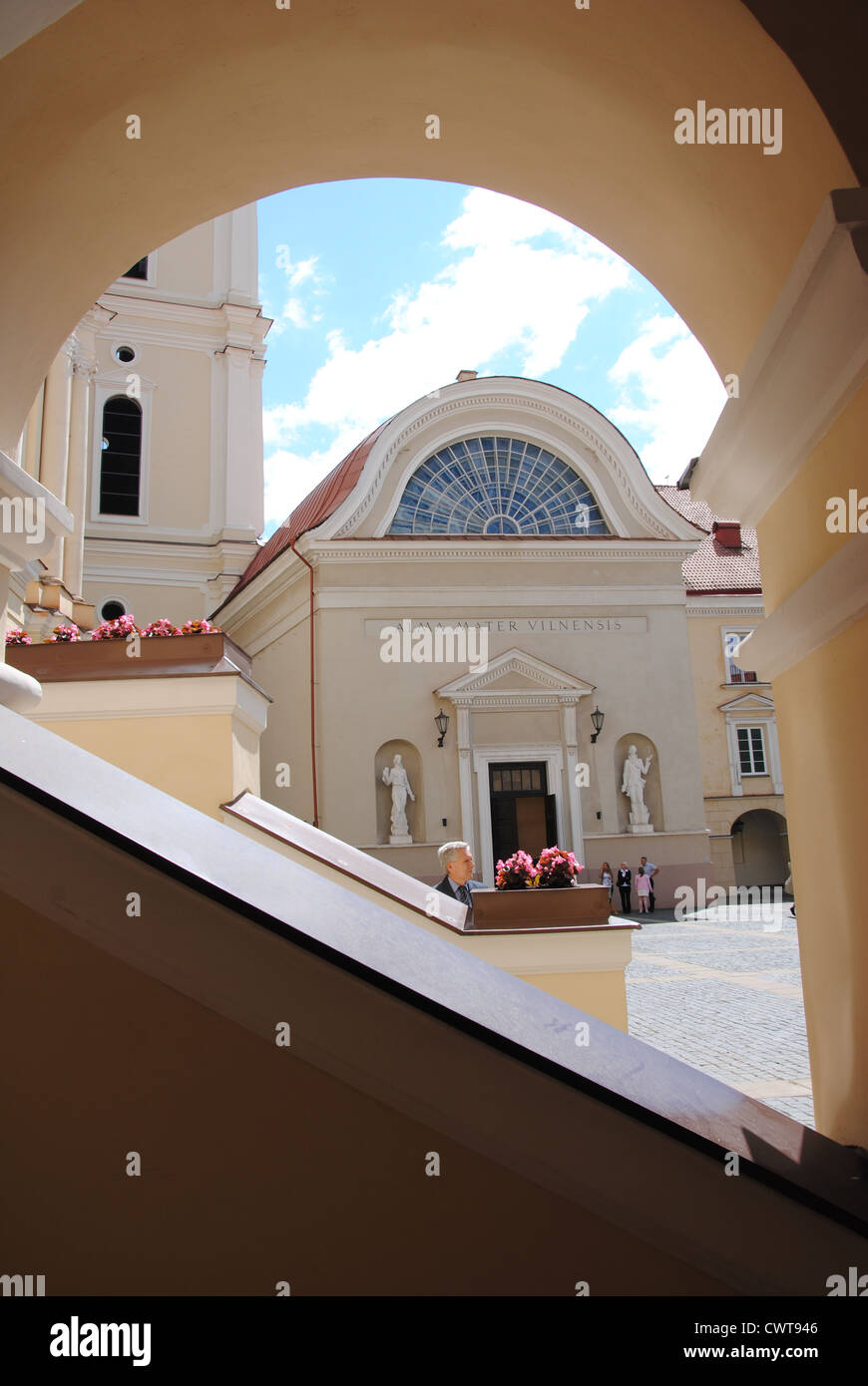 Grand Rue de l'Université de Vilnius Banque D'Images