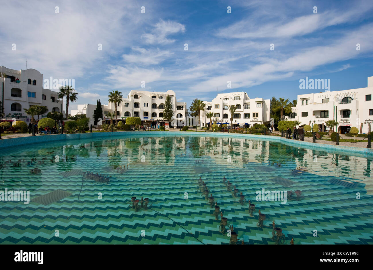 La partie résidentielle de Port El Kantaoui en Tunisie Banque D'Images