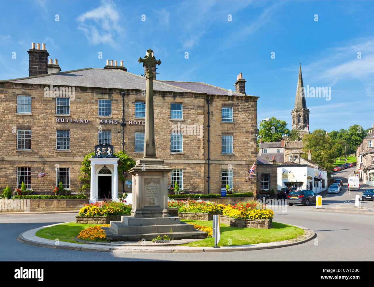 Le Rutland Arms Hotel en centre-ville de Bakewell Derbyshire Peak District national park England UK GO Europe Banque D'Images