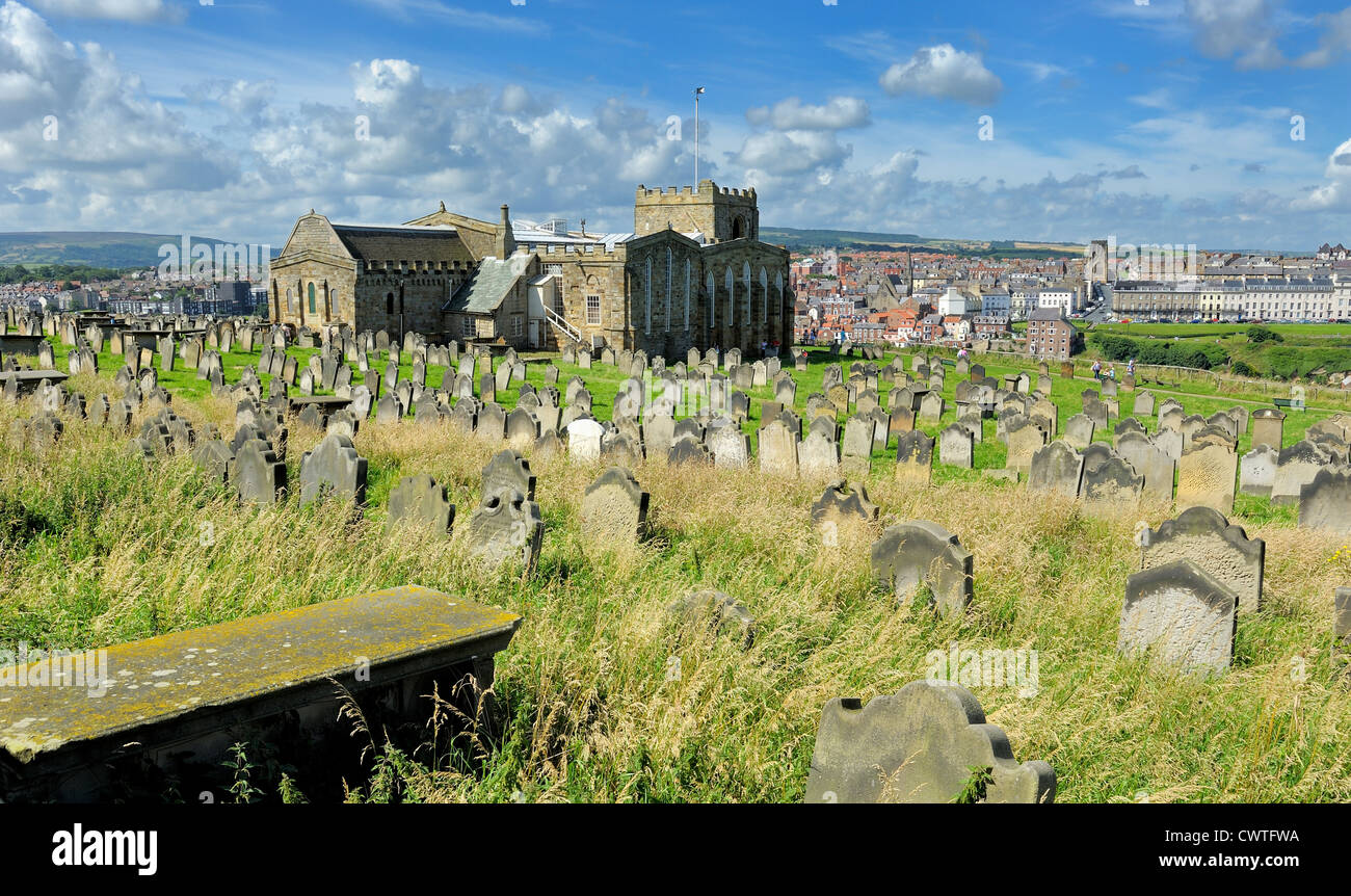 Eglise St Mary the Virgin Whitby, North Yorkshire angleterre uk Banque D'Images