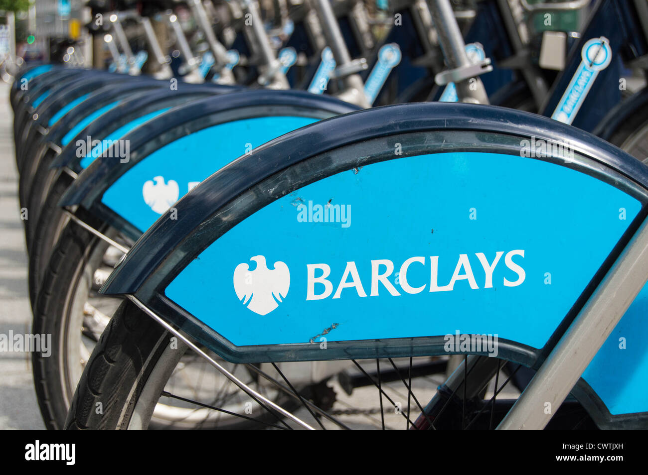 Borris motos, Londres Barclays Cycle Hire Scheme Banque D'Images