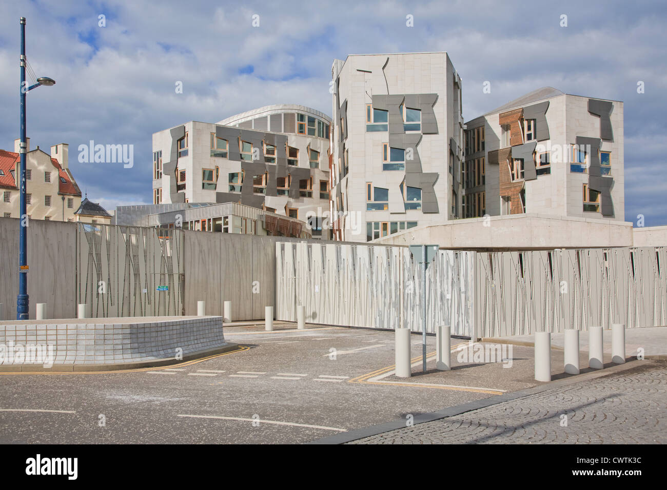 Une vue sur le bâtiment du parlement écossais à Édimbourg Banque D'Images