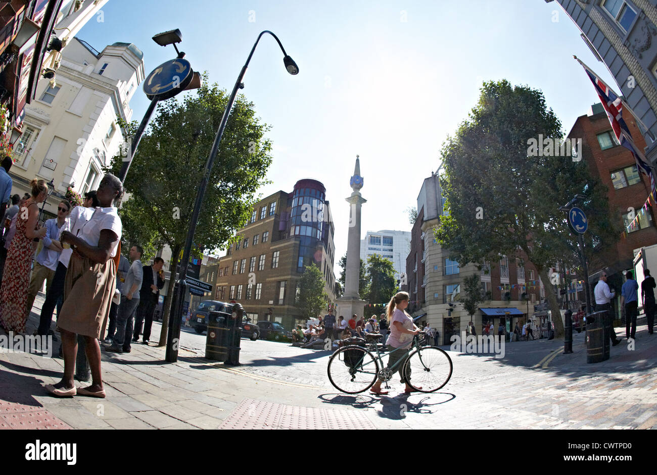 Le Seven Dials London UK Banque D'Images