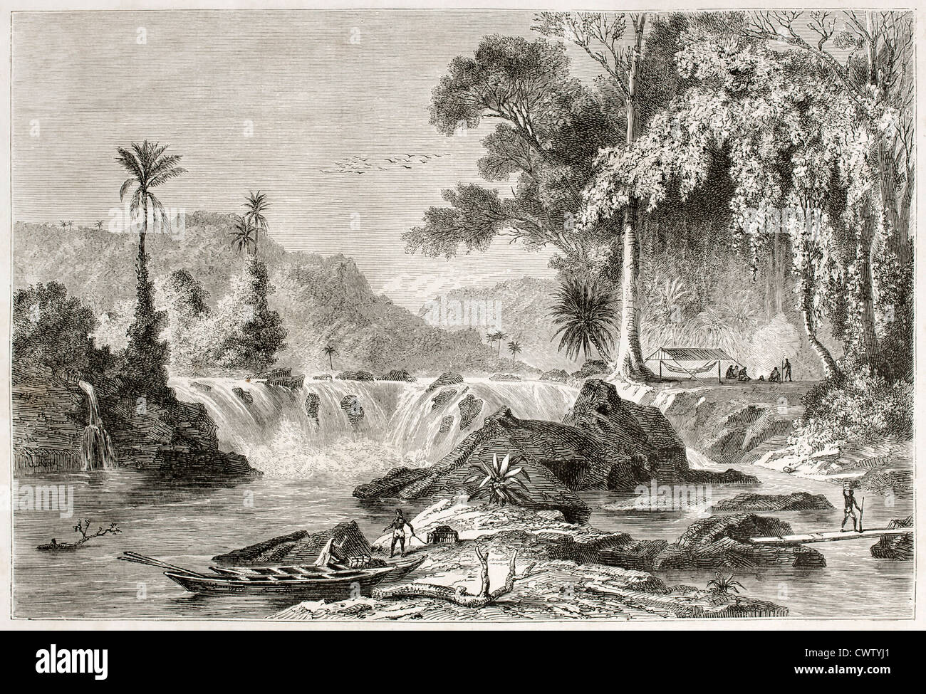 Cataracte en Guyane Britannique Banque D'Images