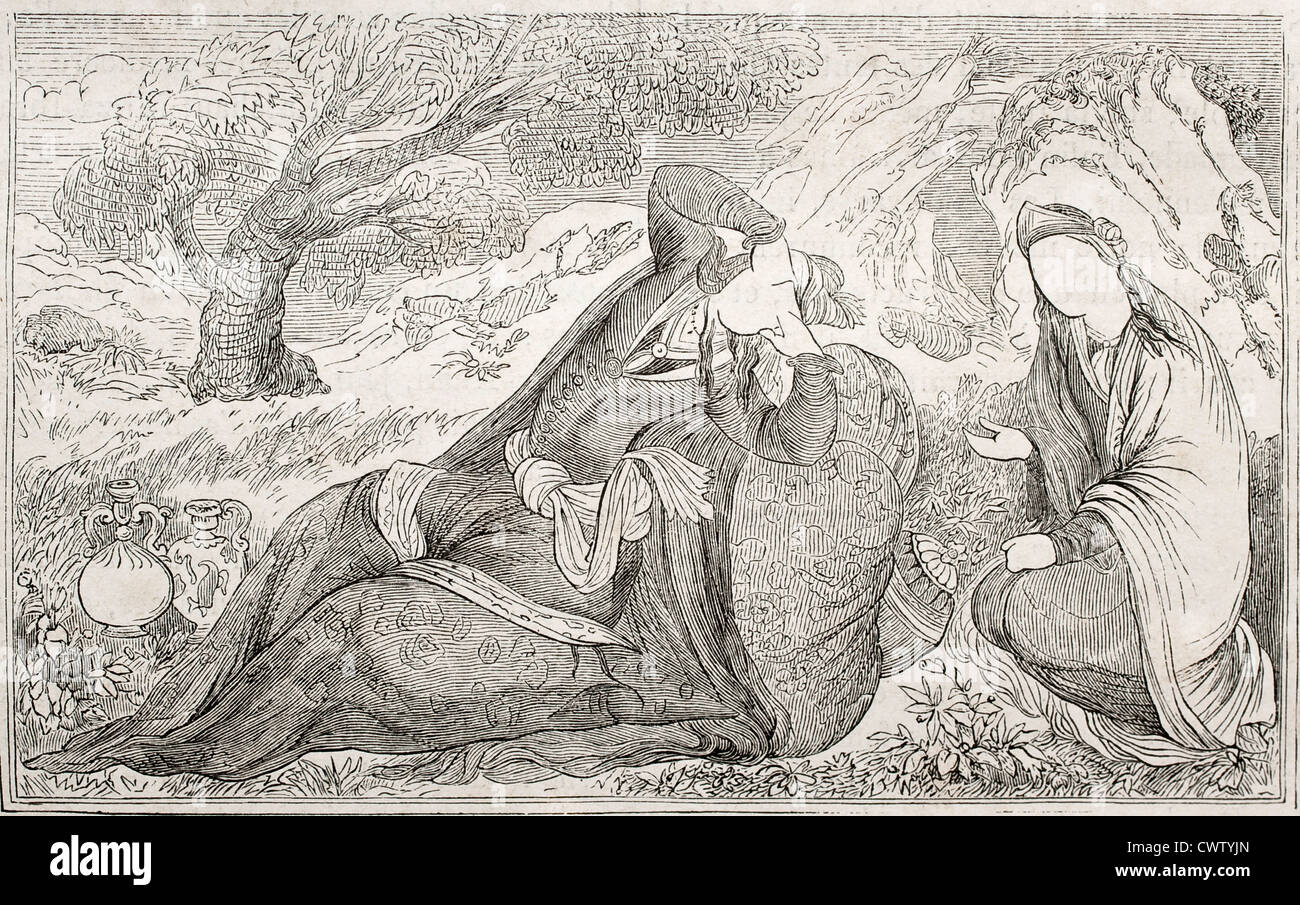 La reproduction de tableau indien Banque D'Images