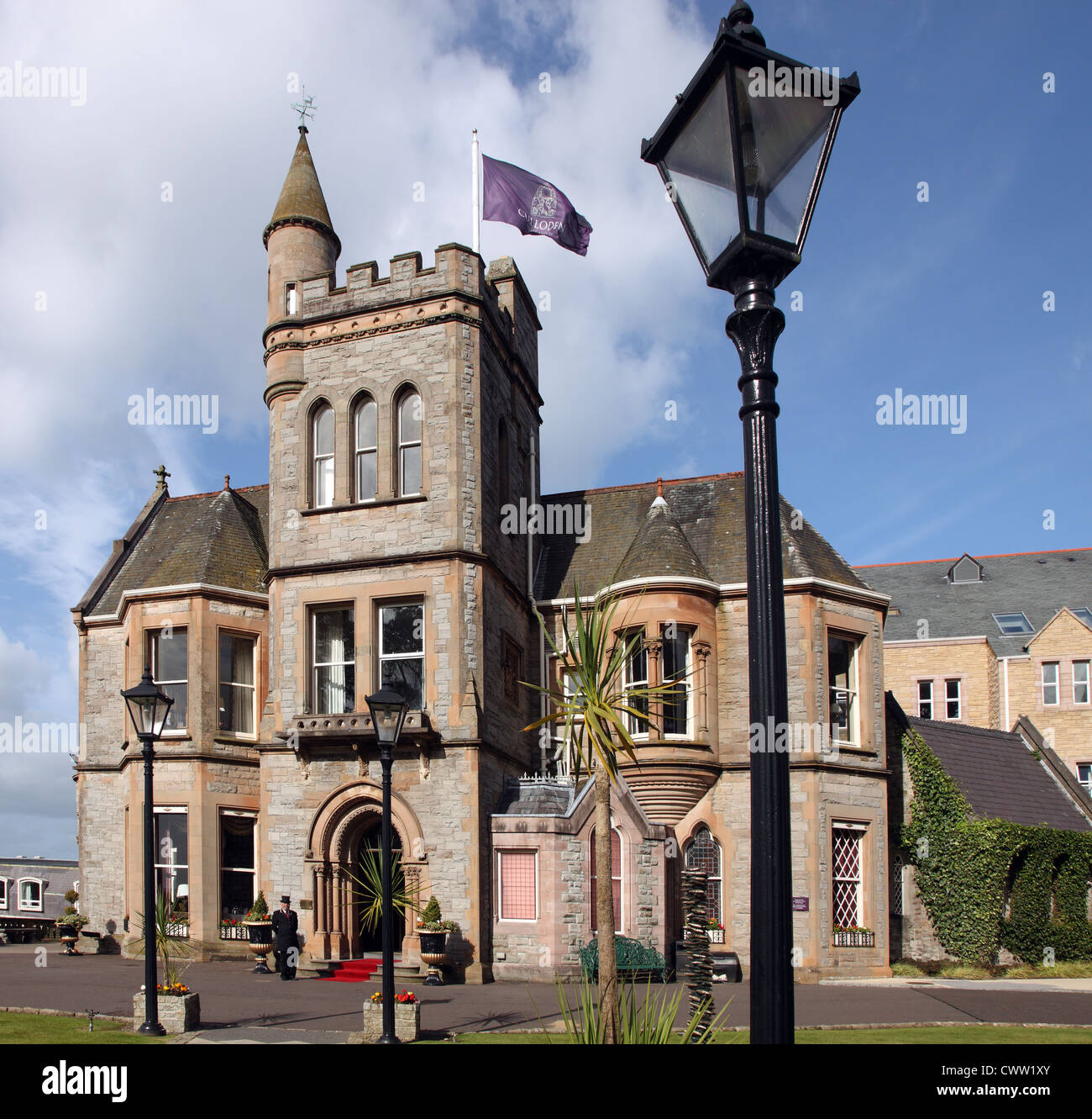 Culloden Estate & Spa, hôtel 5 étoiles Donnant sur le lac de Belfast à Bangor, Irlande du Nord Banque D'Images