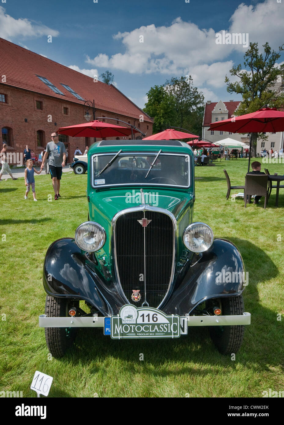 1935 Polski Fiat 508 III Junak à Motoclassic car show à Topacz Château à Kobierzyce près de Wroclaw, la Basse Silésie, Pologne Banque D'Images