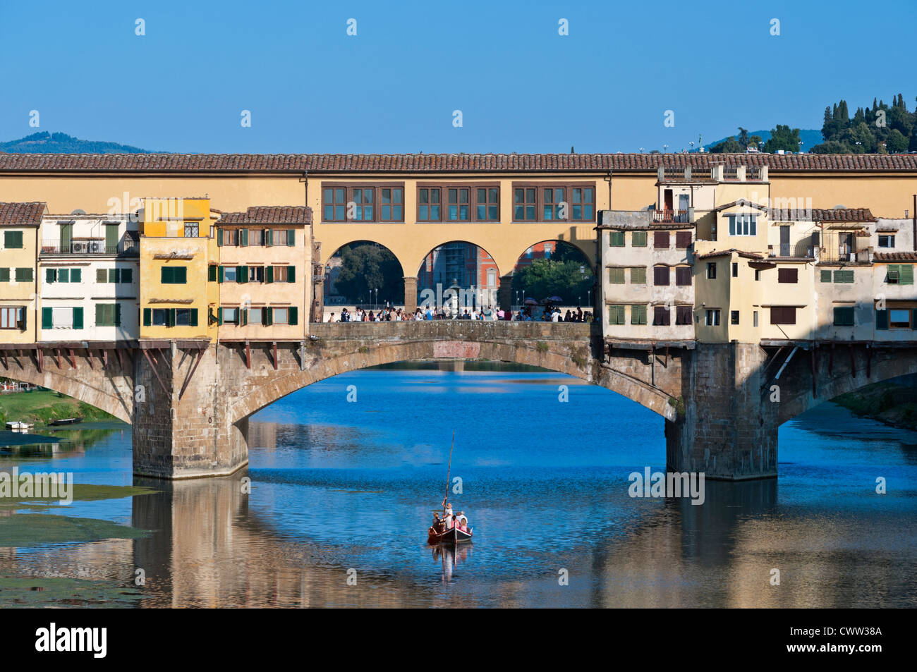 Ponte Vecchio Florence Toscane Italie Banque D'Images