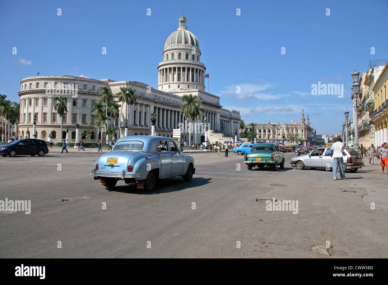 El Capitotio / Bâtiment Capital, Paseo de Marti, Vedado, La Havane, Cuba , Banque D'Images