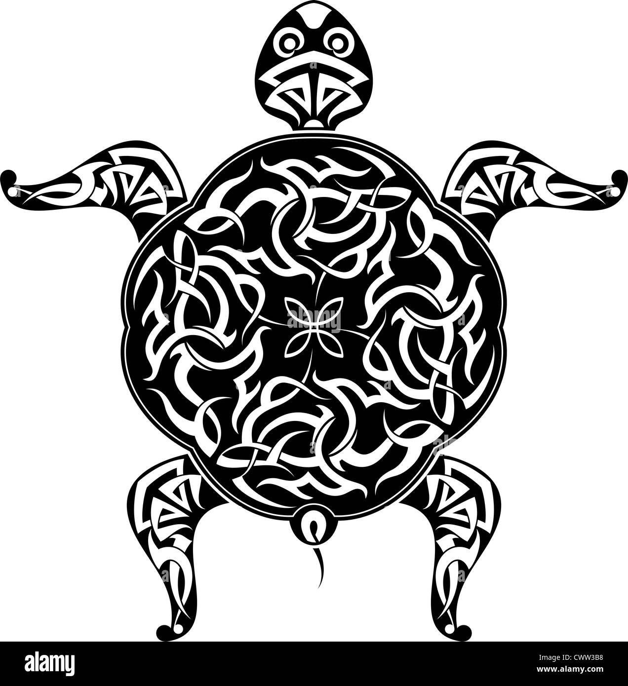 Conception de tatouage tortue Banque D'Images