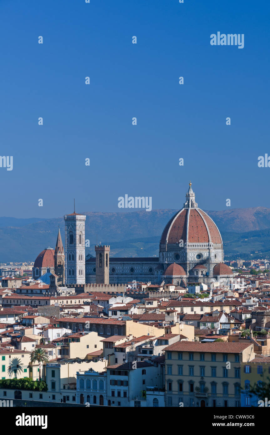 Vue sur la ville de Duomo Florence Toscane Italie Banque D'Images