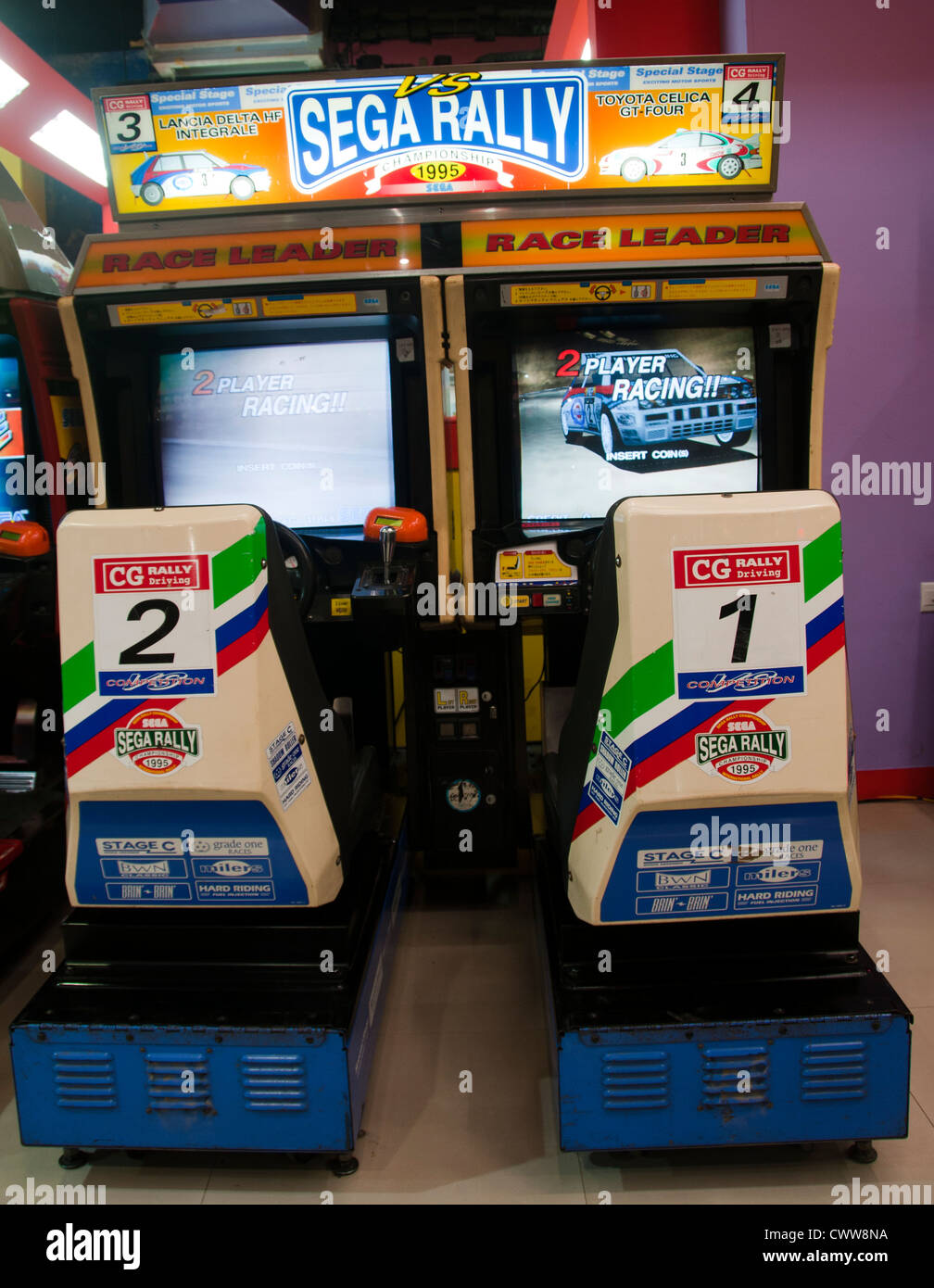 Jeu de course arcade Banque D'Images