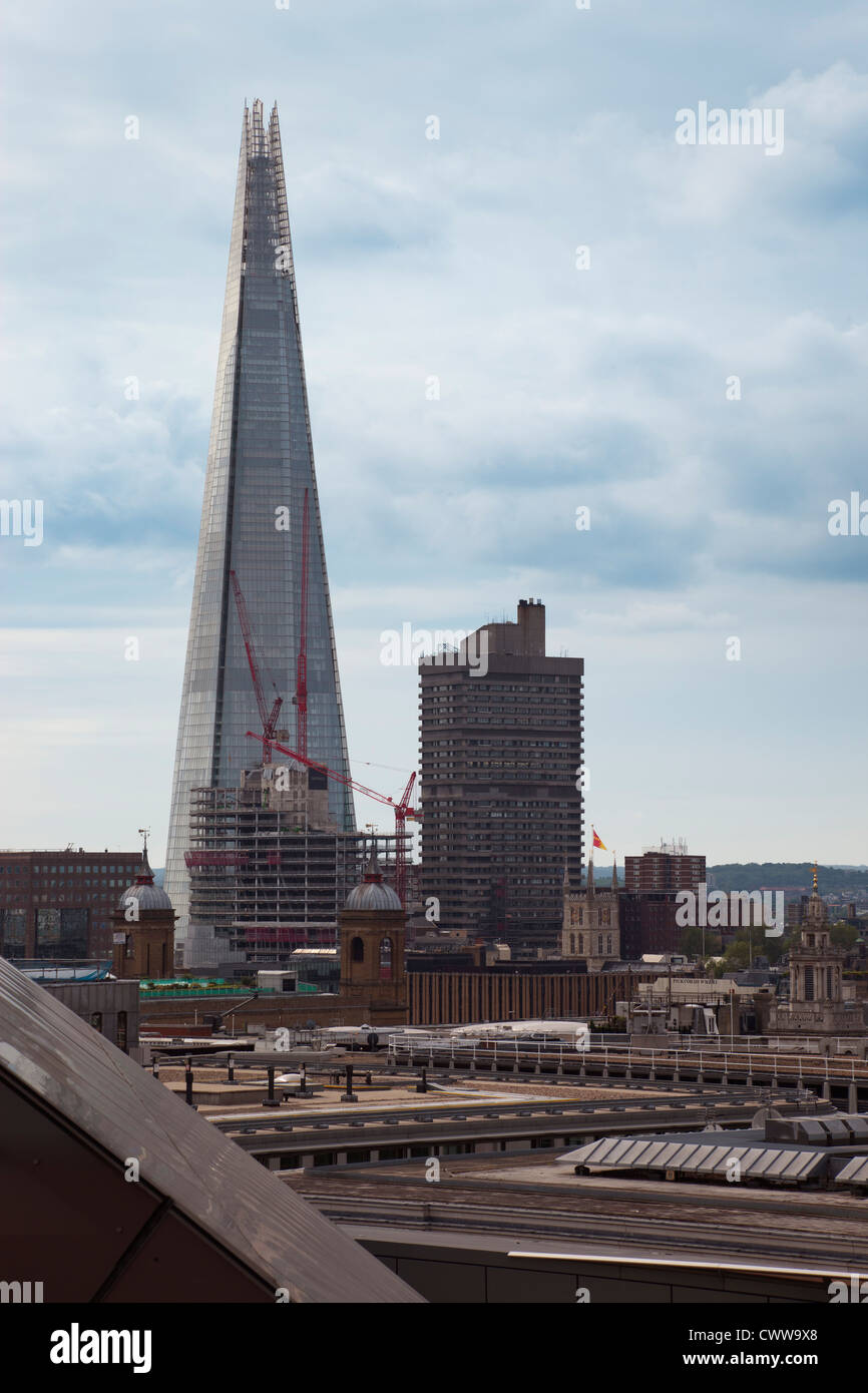 Le Shard London Bridge, de construction , , Londres. C'est le plus haut édifice de l'Europe de l'Ouest. Architecte : Renzo piano Banque D'Images