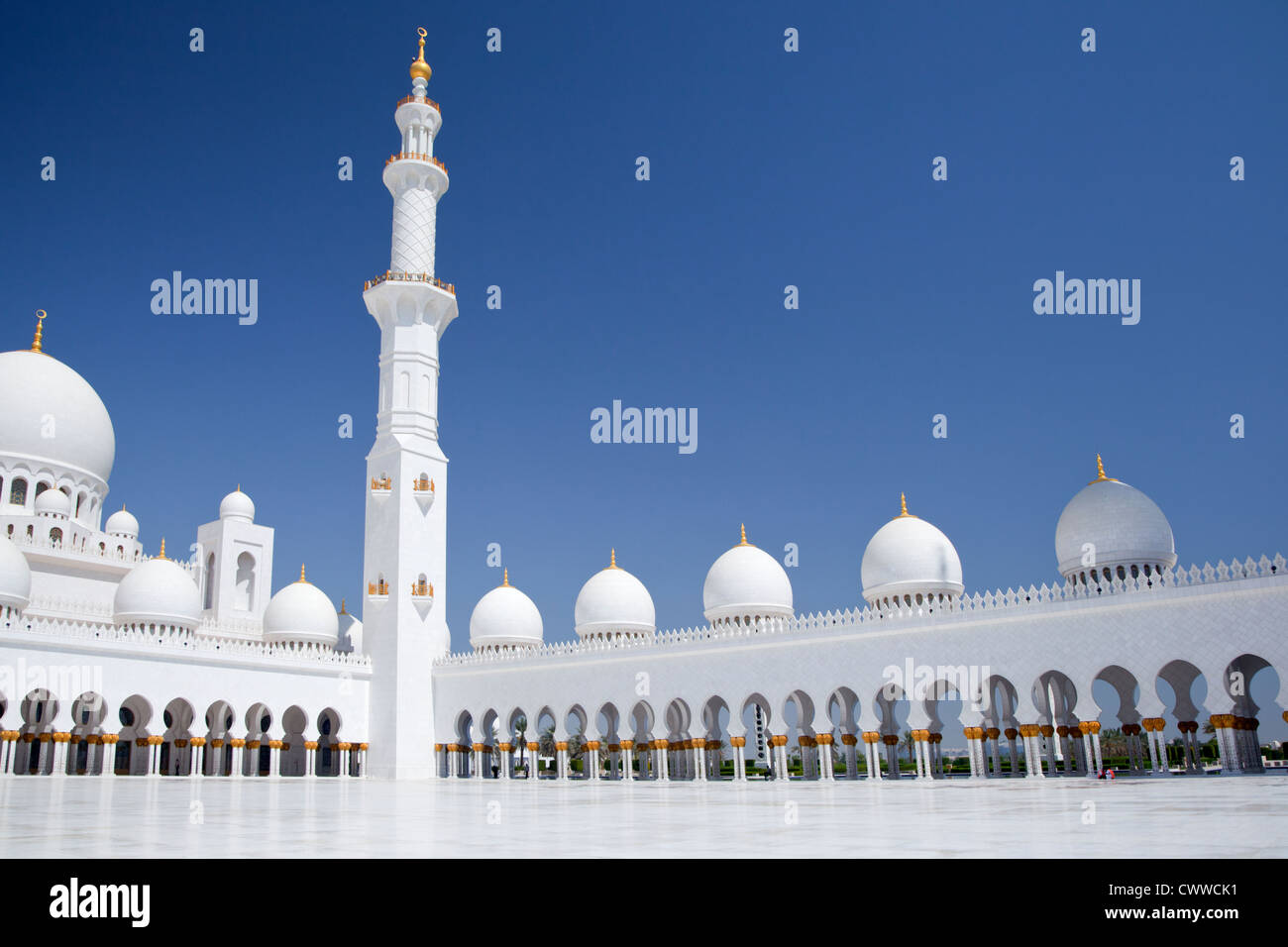 Cheikh Zayed Bin Sultan Al Nahyan, Grande Mosquée, Abu Dhabi, Émirats Arabes Unis Banque D'Images