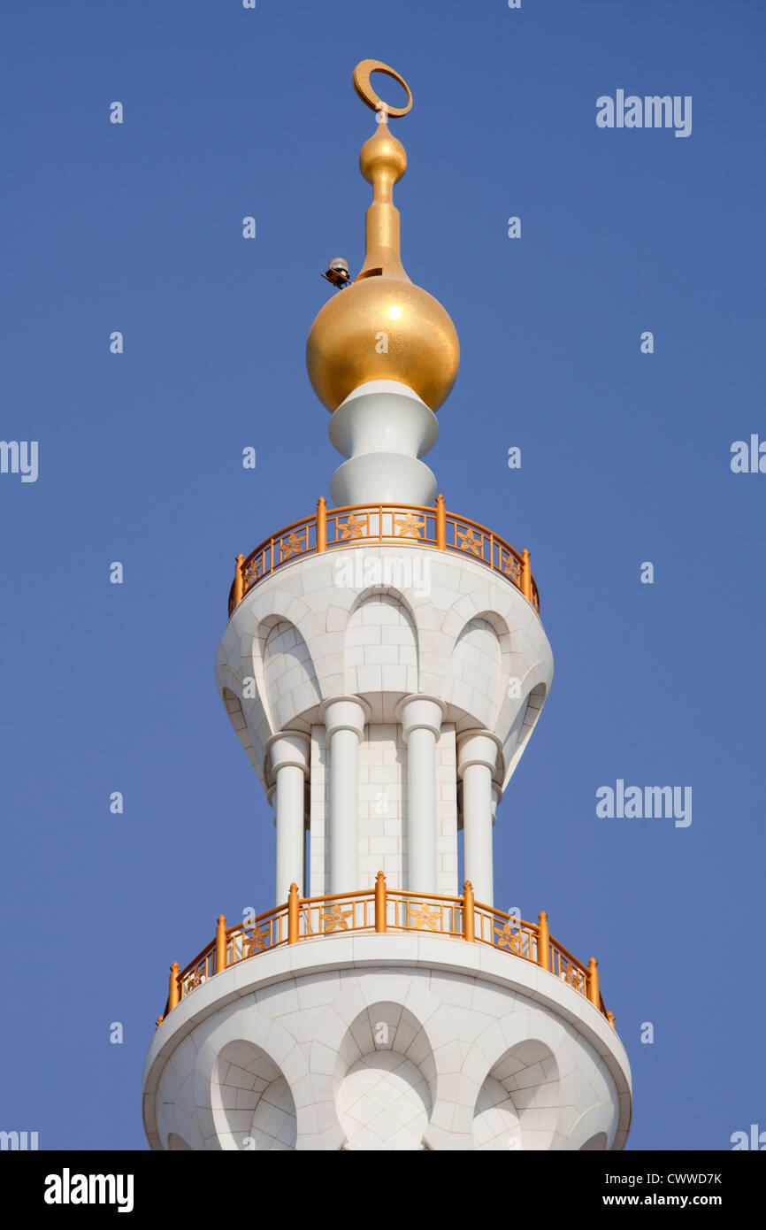 Cheikh Zayed Bin Sultan Al Nahyan, Grande Mosquée, Abu Dhabi, Émirats Arabes Unis Banque D'Images