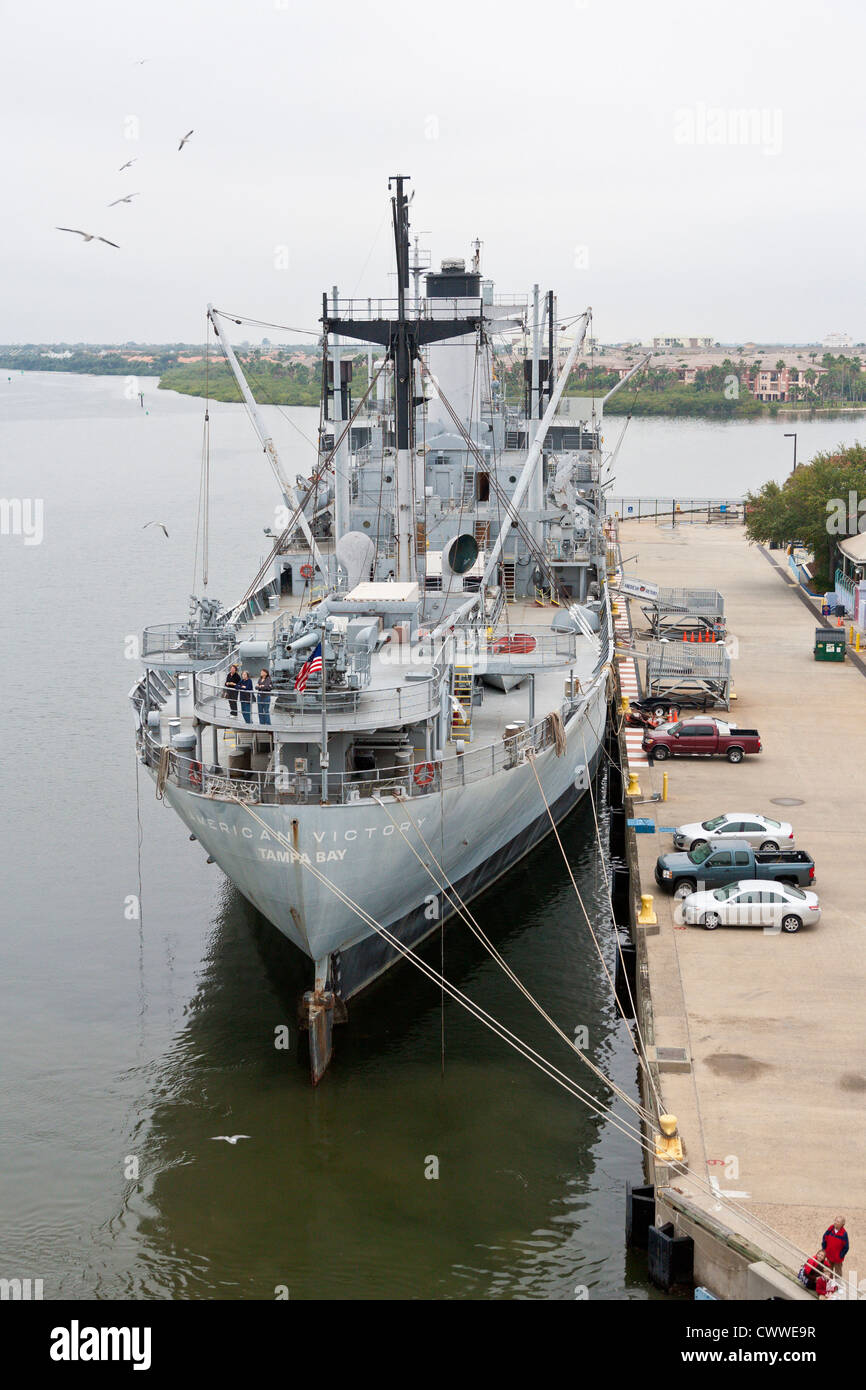 Rénové SS Victoire américaine cargo militaire sert de musée avec des croisières d'une journée à Tampa, Floride Banque D'Images