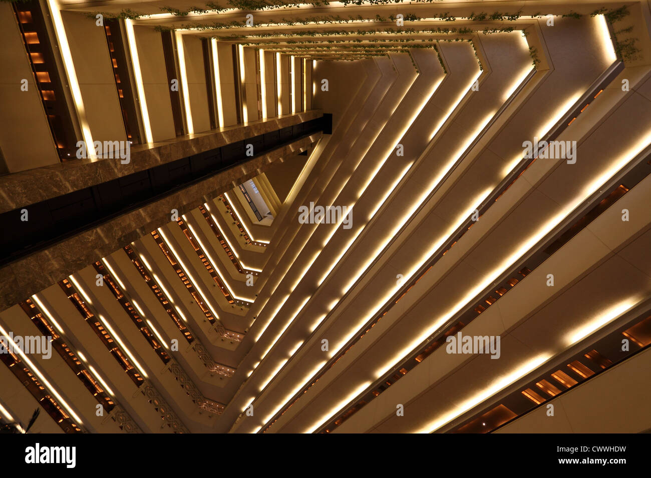 Intérieur de l'hôtel Sheraton de Doha, au Qatar Banque D'Images