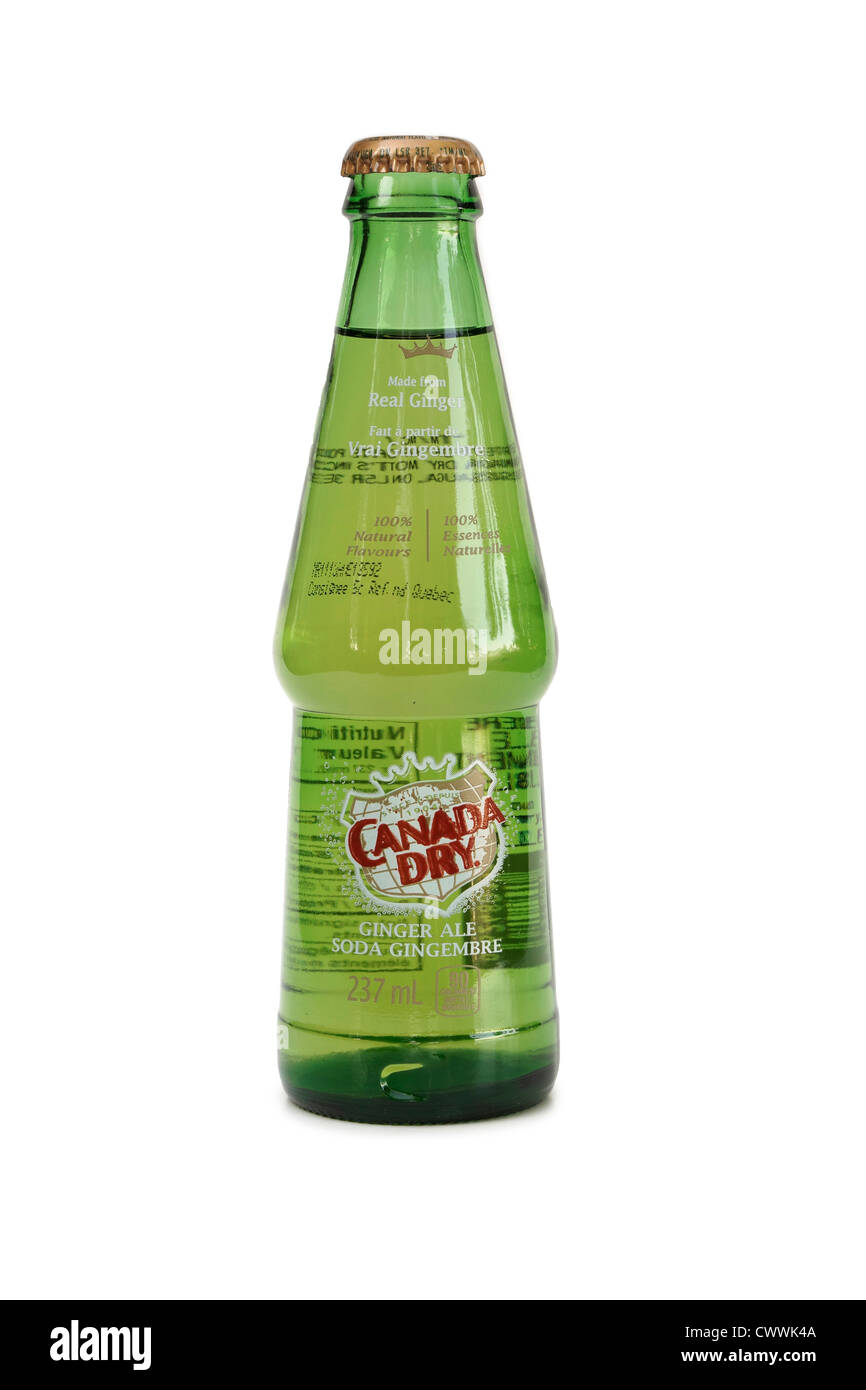 Bouteille de Ginger Ale Canada Dry Banque D'Images