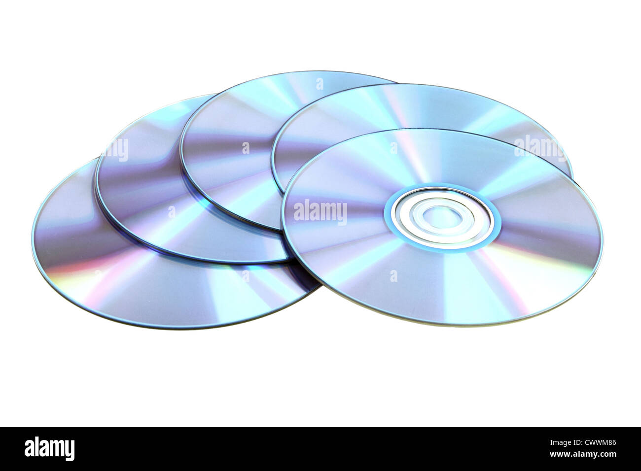 CD & DVD disque sur fond blanc Banque D'Images