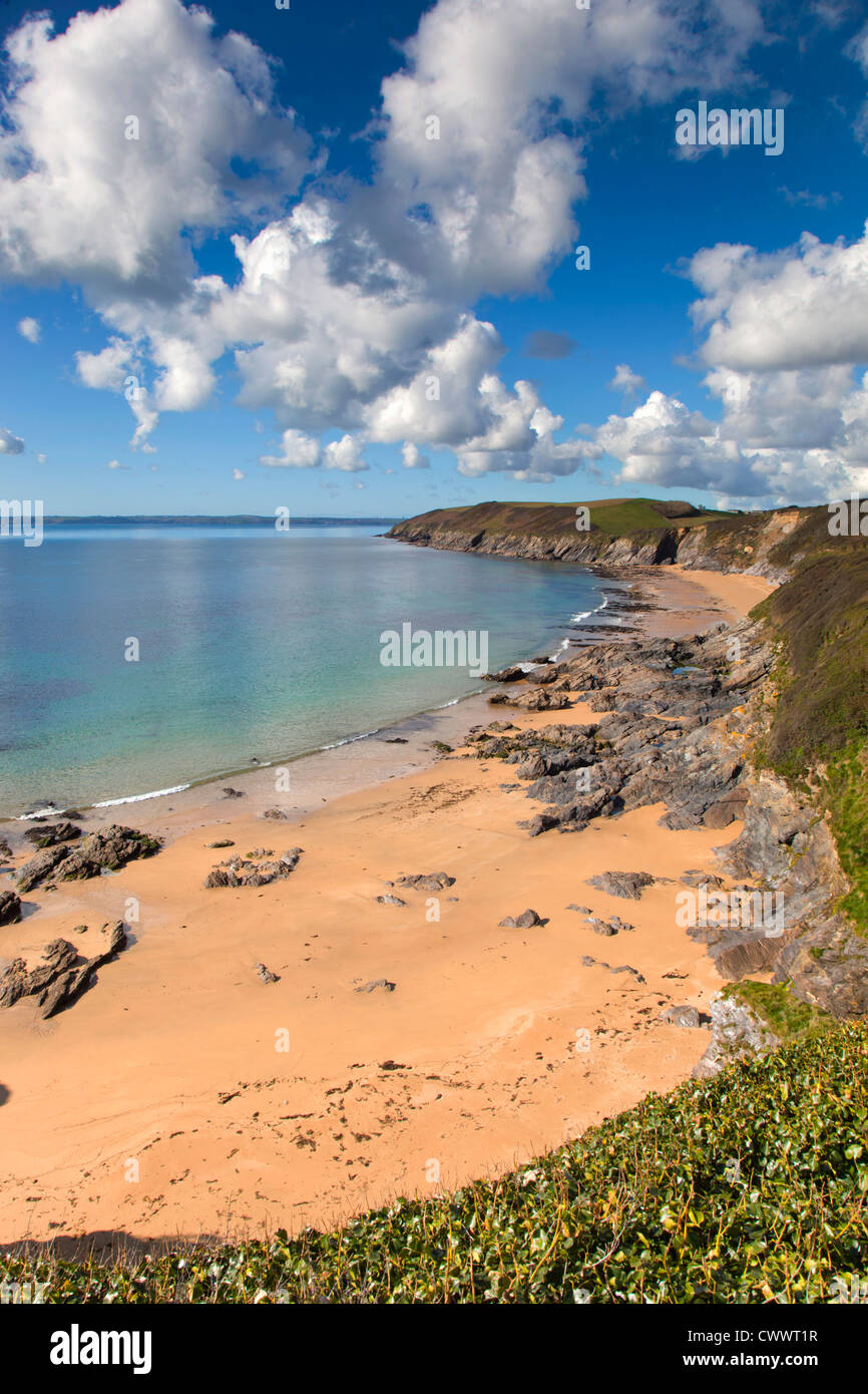 Porthbeor Beach ; St Antony ; St Just in Roseland, Cornwall, UK Banque D'Images