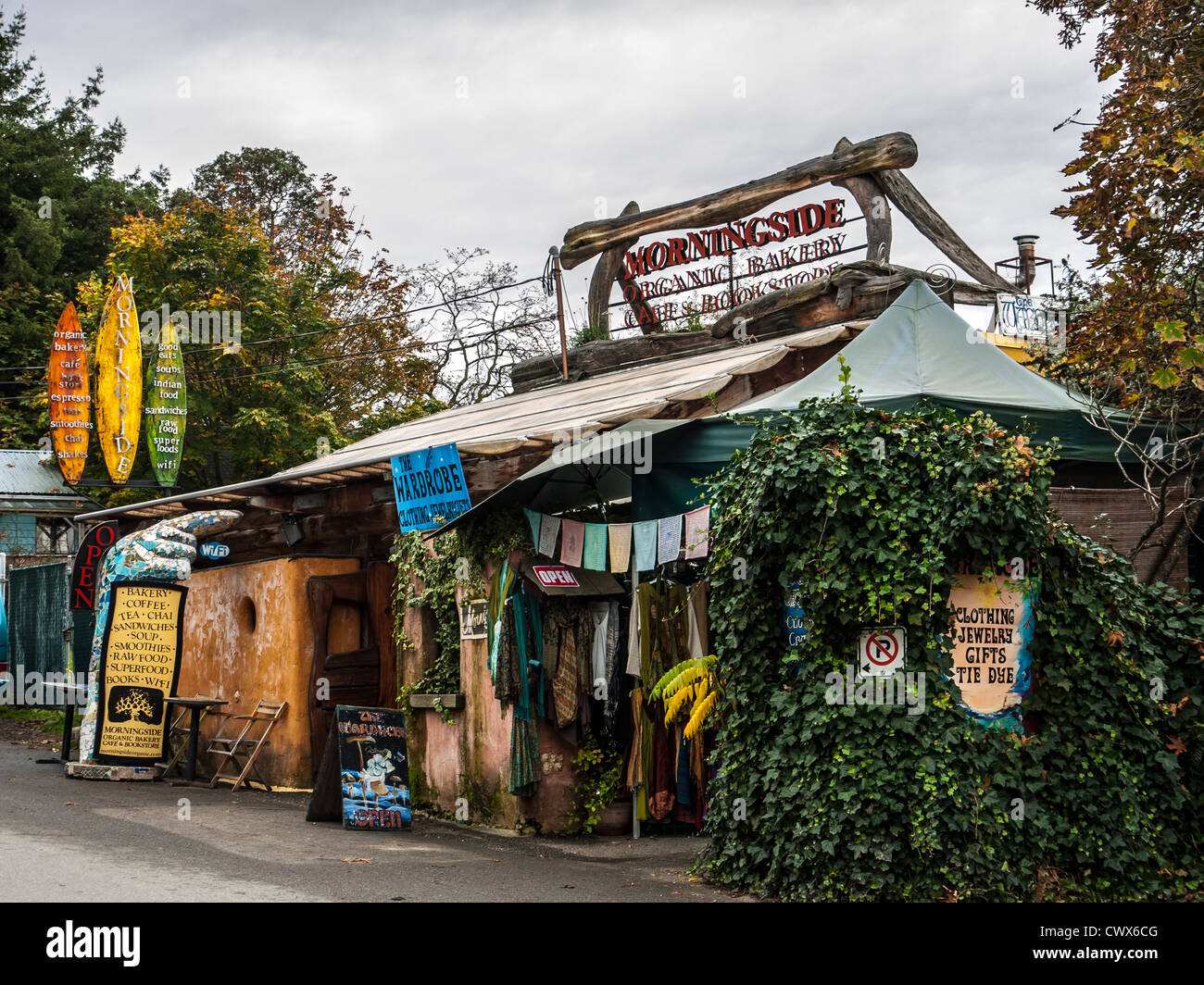 Boulangerie Bio Morningside, café, une librairie et une boutique de cadeaux, Fulford Harbour, Salt Spring Island, British Columbia, Canada Banque D'Images