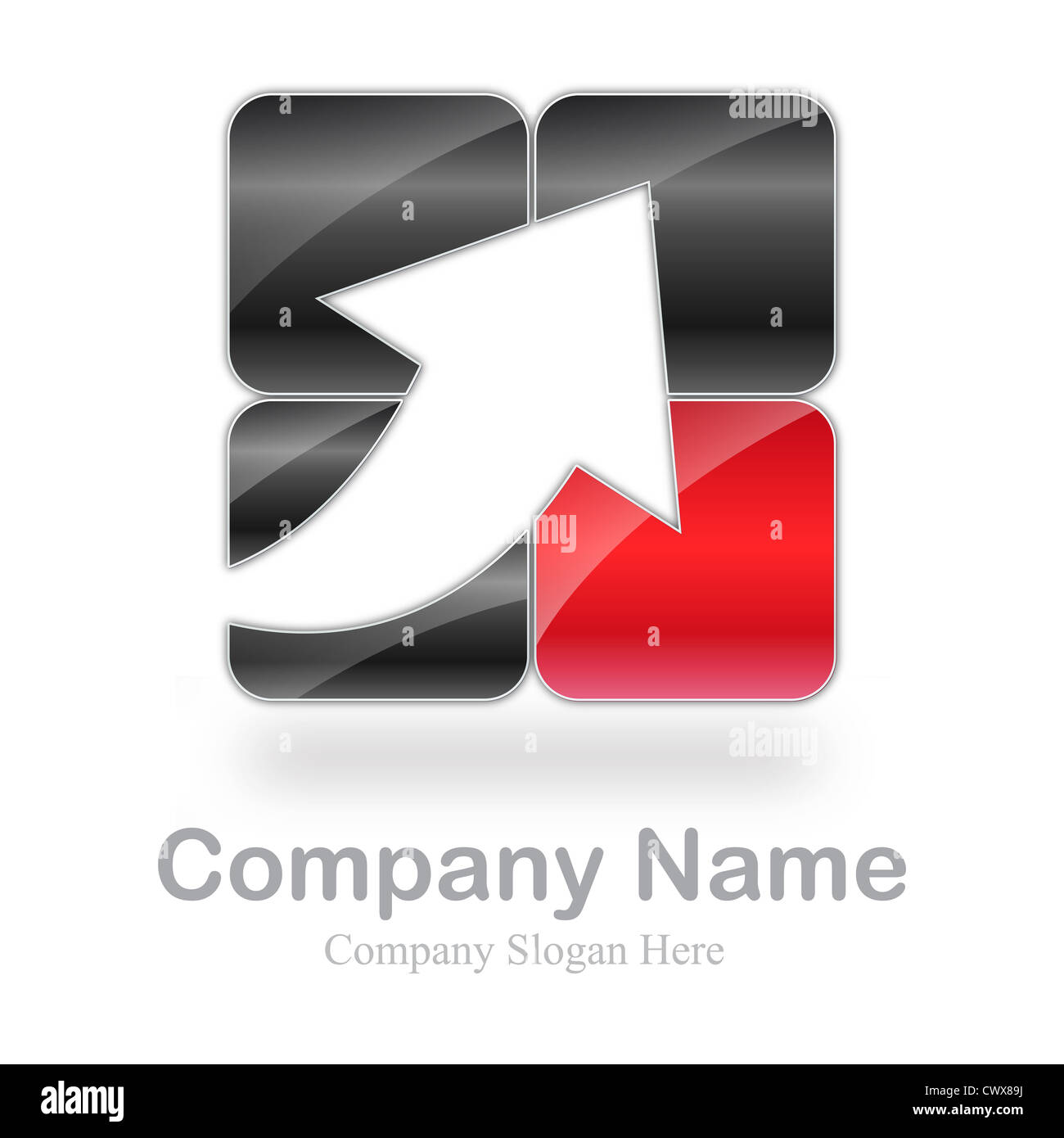 Abstract Logo de l'entreprise Banque D'Images