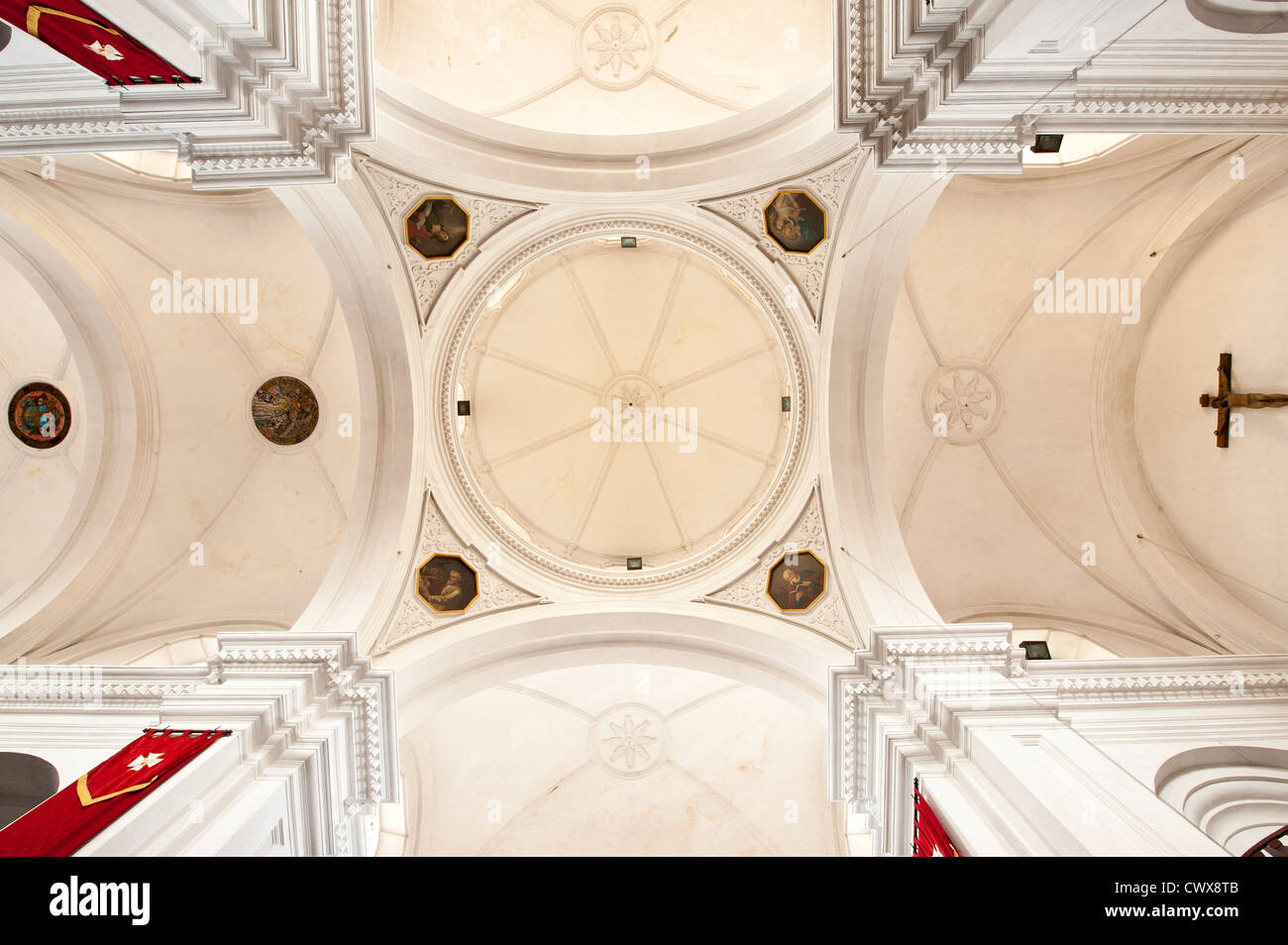 Église Notre Dame de Pitié, Iglesia de Nuestra Señora de la Merced, Antigua, Patrimoine Mondial de l'UNESCO. Banque D'Images