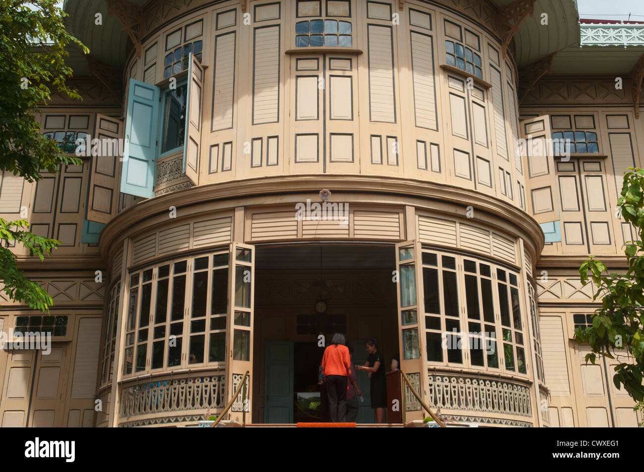 Le Vimanmek teak mansion à Bangkok, Thaïlande Banque D'Images