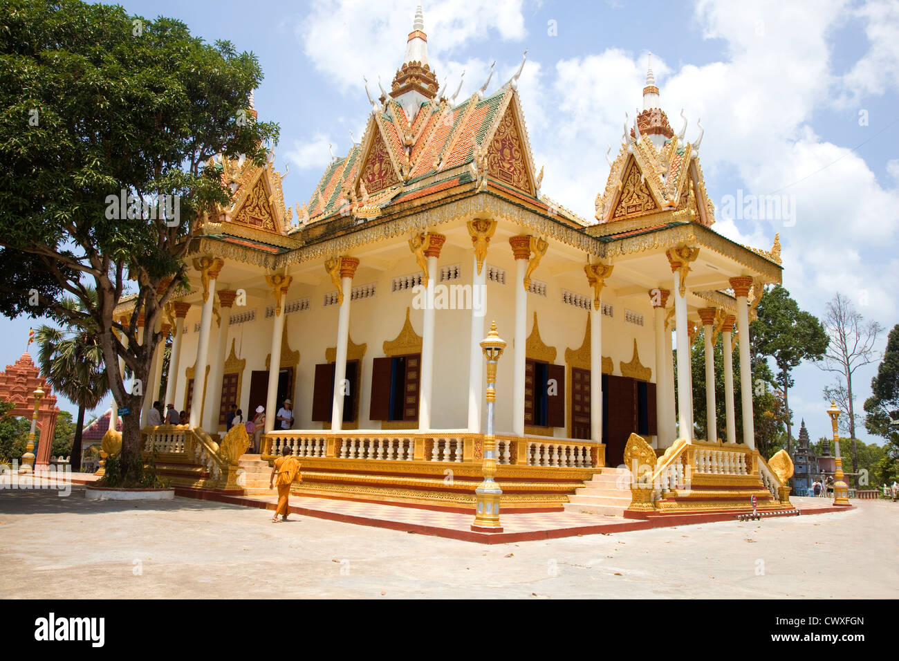 Temple bouddhiste à Sihanoukville, Cambodge Banque D'Images