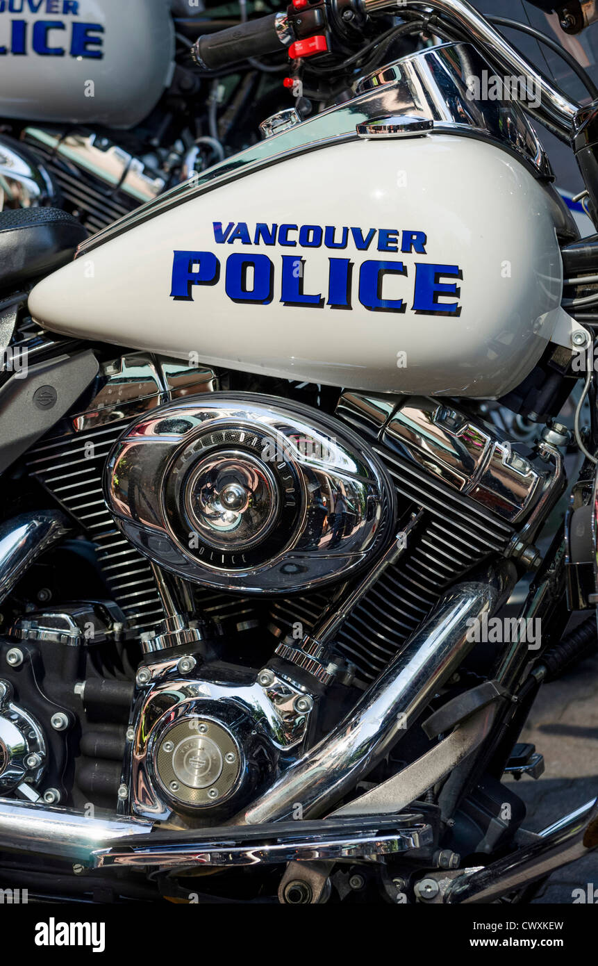 Harley Davidson - les motos de police de Vancouver, Canada Banque D'Images
