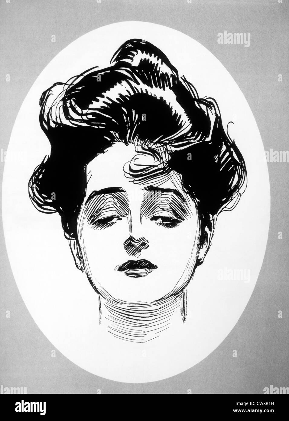 Portrait de Gibson Girl, vers 1905 Banque D'Images