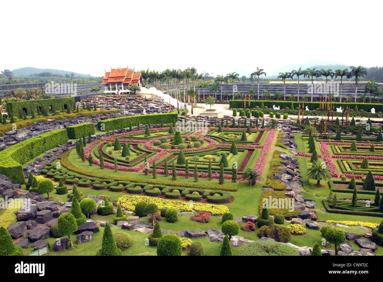 Jardin Botanique Tropical Nongnooch, Pattaya, Thaïlande Banque D'Images