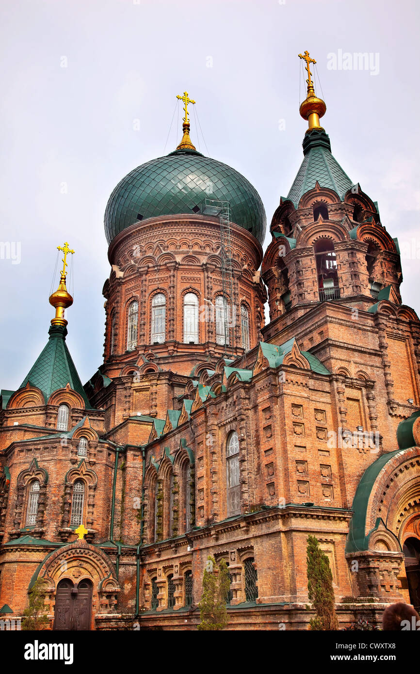 Saint Sofia Eglise Orthodoxe Russe Harbin Chine Banque D'Images