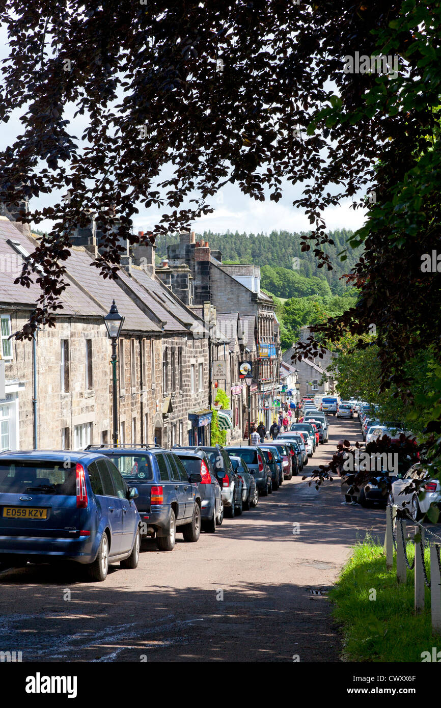 La Grande Rue, Rothbury, Northumberland Banque D'Images