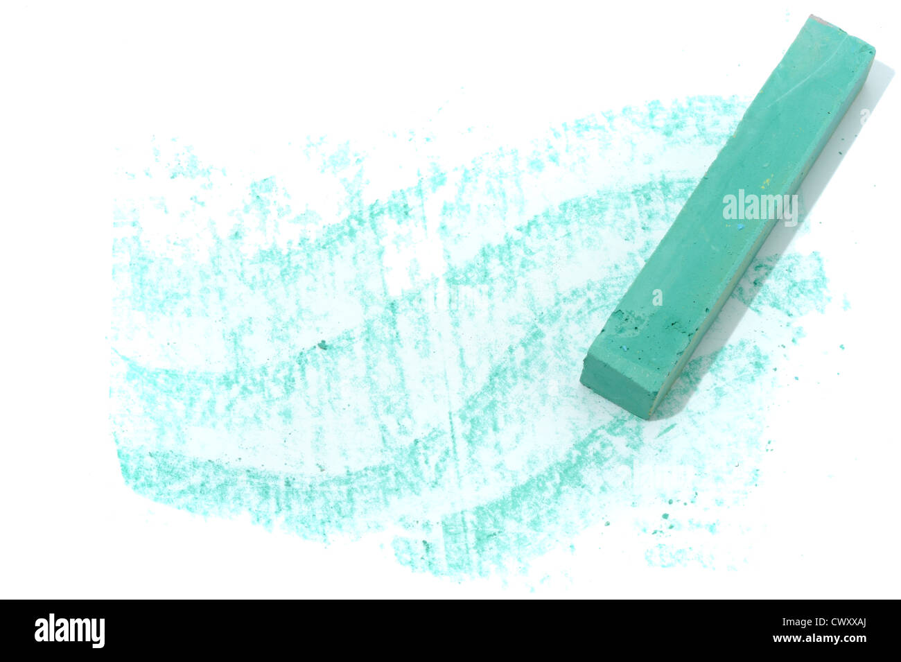 Crayon de couleur craie sur un fond blanc isolé. Banque D'Images