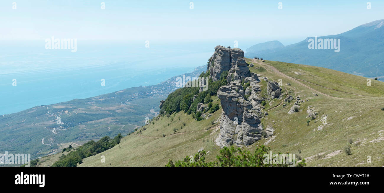 Magnifique paysage de montagne dans la région de Crimée, Demergy mountain Banque D'Images