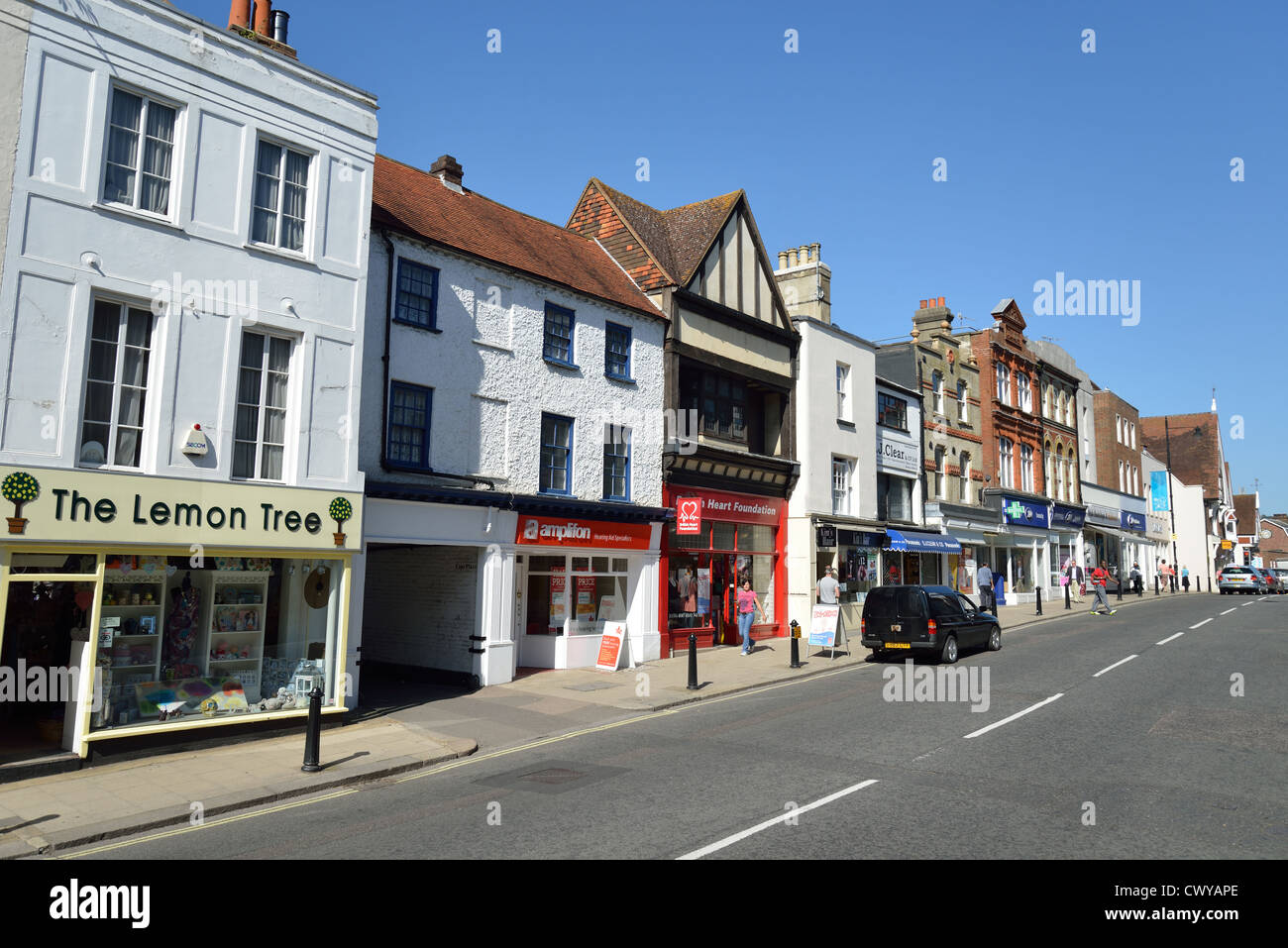 High Street, Dorking, Surrey, Angleterre, Royaume-Uni Banque D'Images
