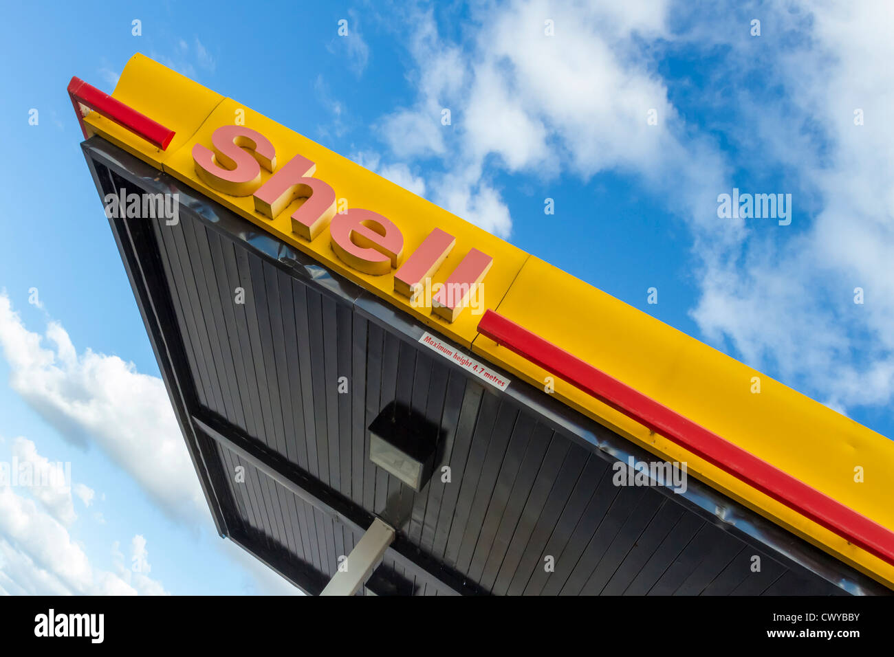 Station-service Shell (détail) dans l'outback NSW, Australie Banque D'Images
