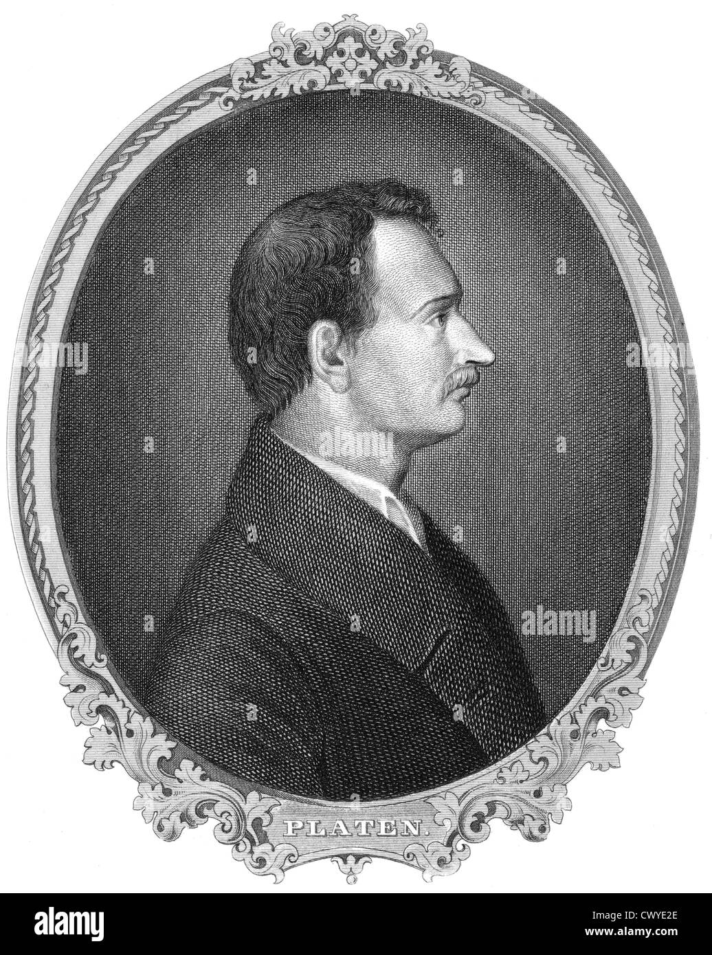 Karl August Georg Maximilian Graf von Platen-Hallermuende, 1796 - 1835, un poète allemand Banque D'Images