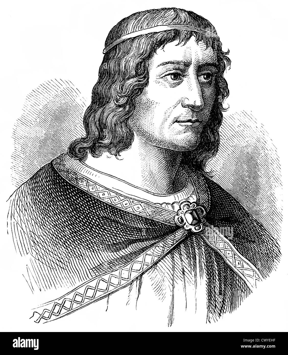 Alfred le Grand, 847-899, roi des Saxons de l'Ouest, le Wessex et les Anglo-Saxons, Banque D'Images