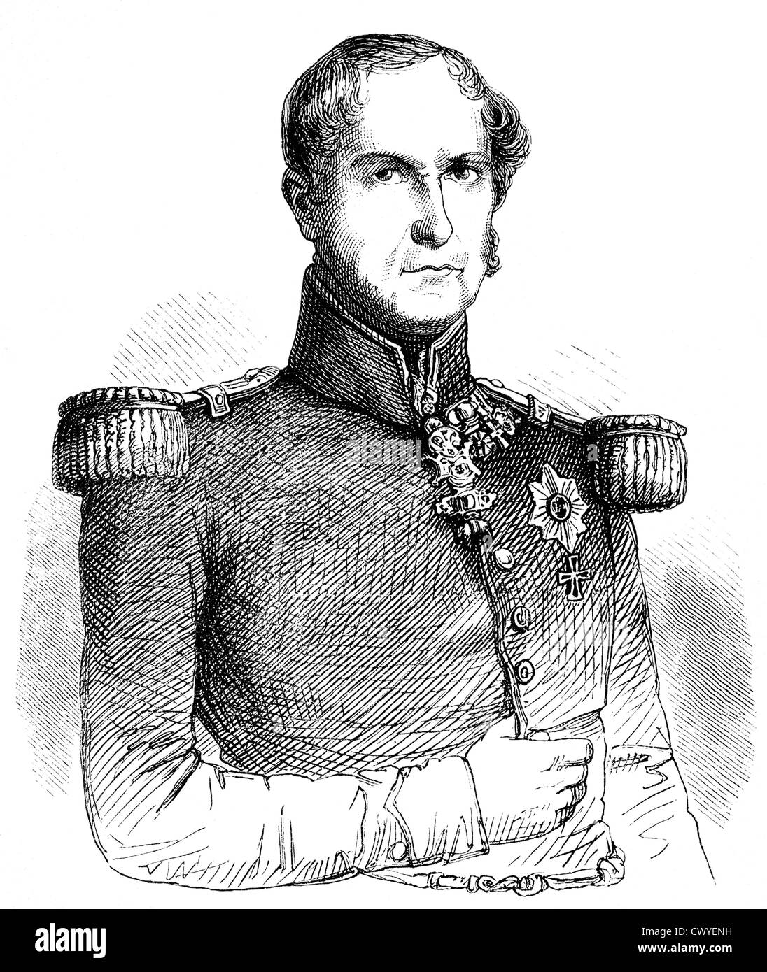Leopold I Georg Christian Friedrich de Belgique, 1790 - 1865, le prince de Saxe-Cobourg-Saalfeld, et le premier roi des Belges Banque D'Images