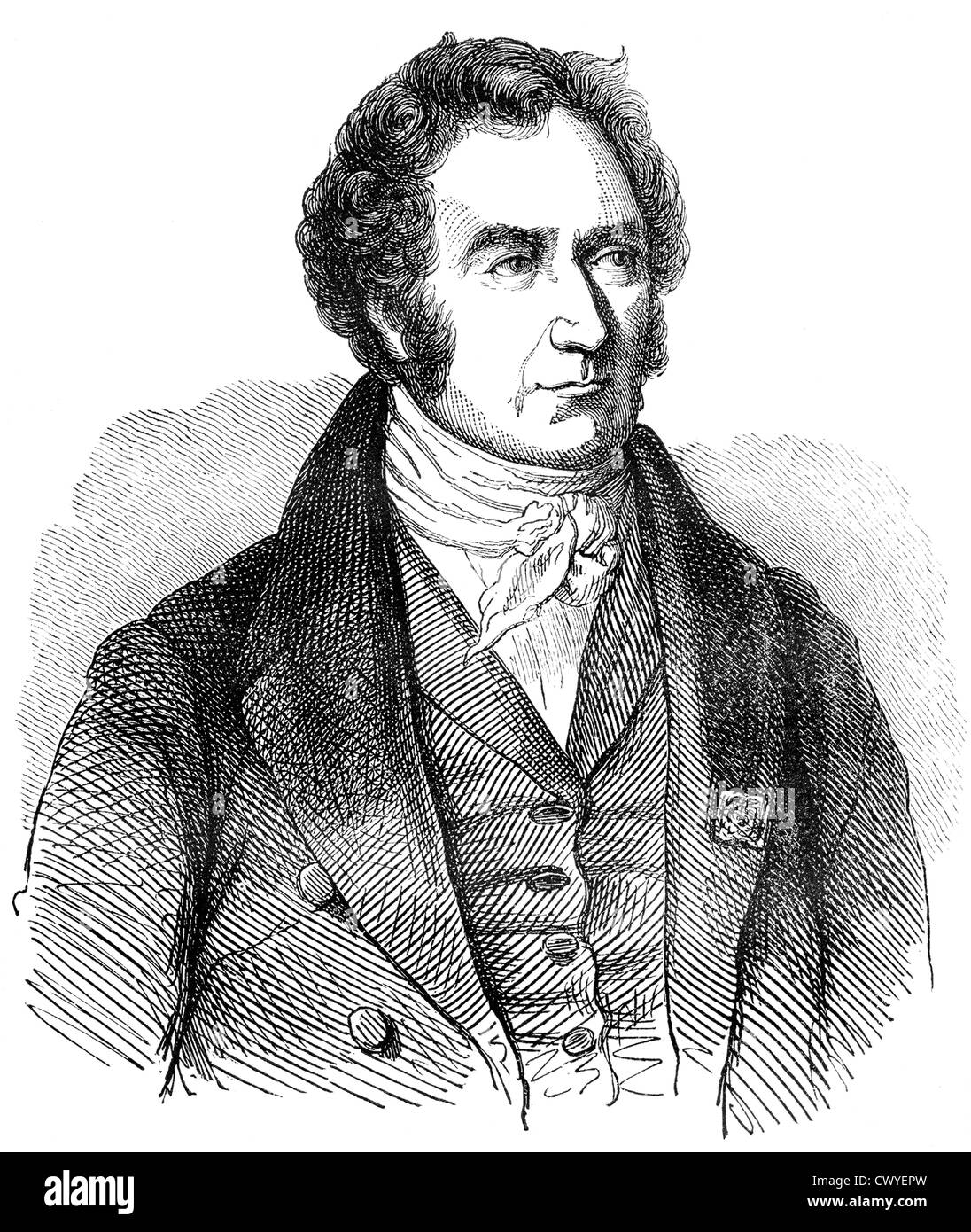 Dominique François Jean Arago ou Joan Francesc Domènec Arago, 1786 - 1853, un physicien et homme politique français, Banque D'Images